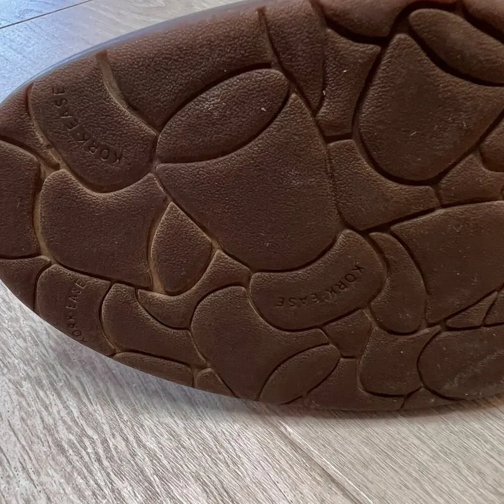 Kork-Ease Booties Womens Size 9M Brown Castanedo Suede Ankle Leather Block Heel